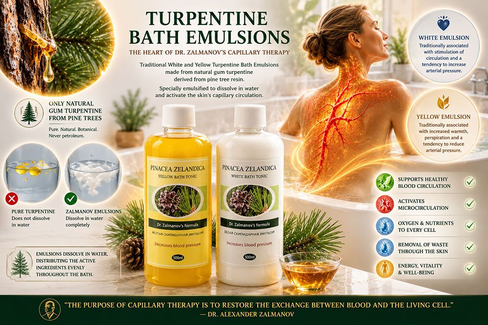 White and Yellow Turpentine Bath Emulsions